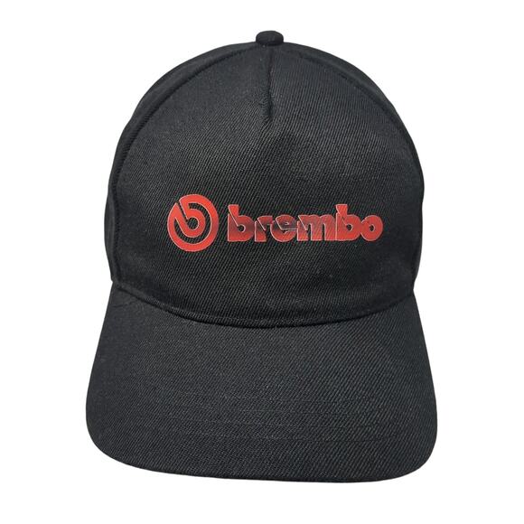 Brembo Spell Out Logo Snapback Hat Black One Size Adjustable Outdoor - Picture 1 of 9